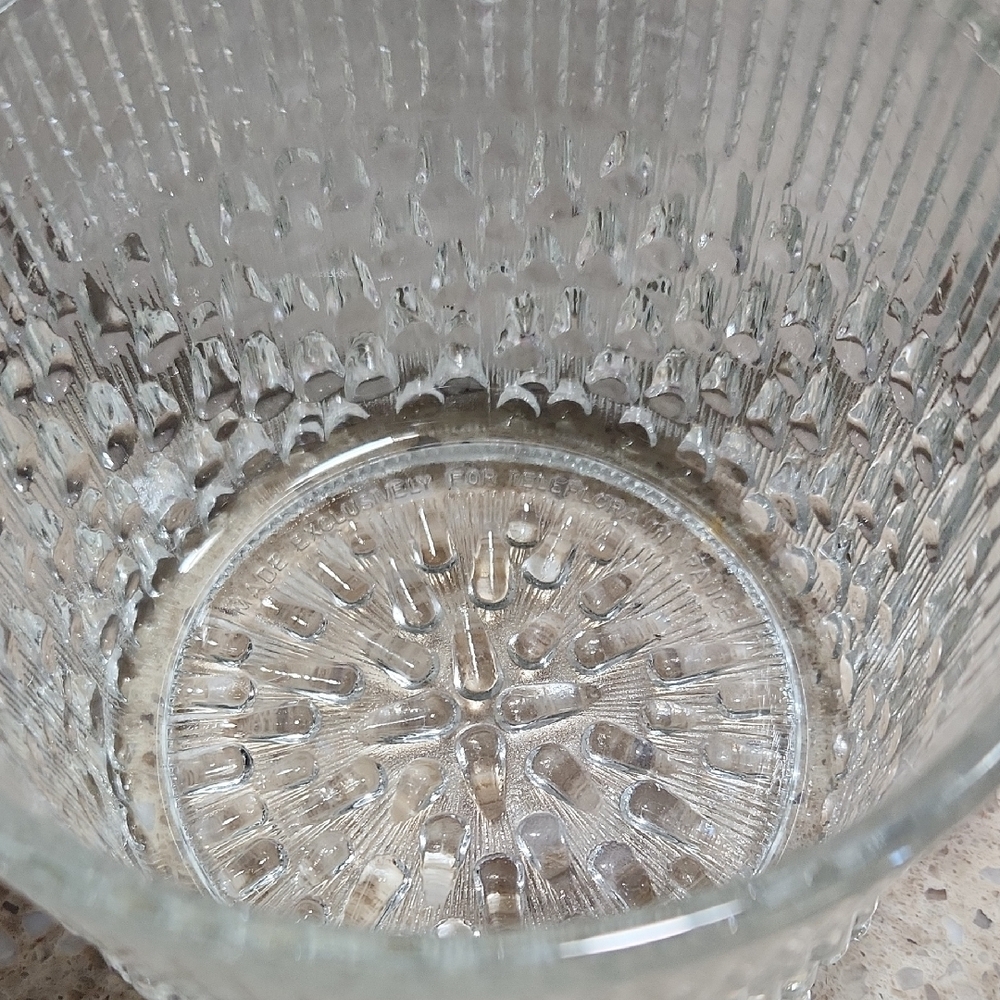 Vintage Clear Glass Ice Bucket with Silver Handle - Picture 2 of 6